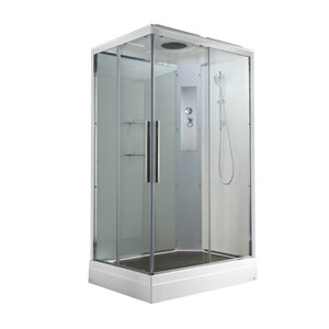 Изображение товара Душевая кабина Avacan K2012 78217, 120 х 90 см, с крышей, поддон низкий, стекло прозрачное, профиль хром