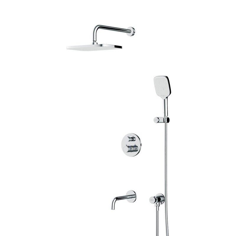 Изображение товара Термостатическая душевая система Am.Pm X-Joy FT85A3RH40 хром для 3 потребителей
