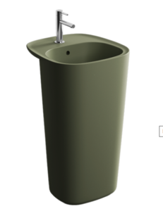 Изображение товара Раковина-моноблок Vitra Plural 7814B475-0001, 50 см, фарфор, зеленый мох матовый