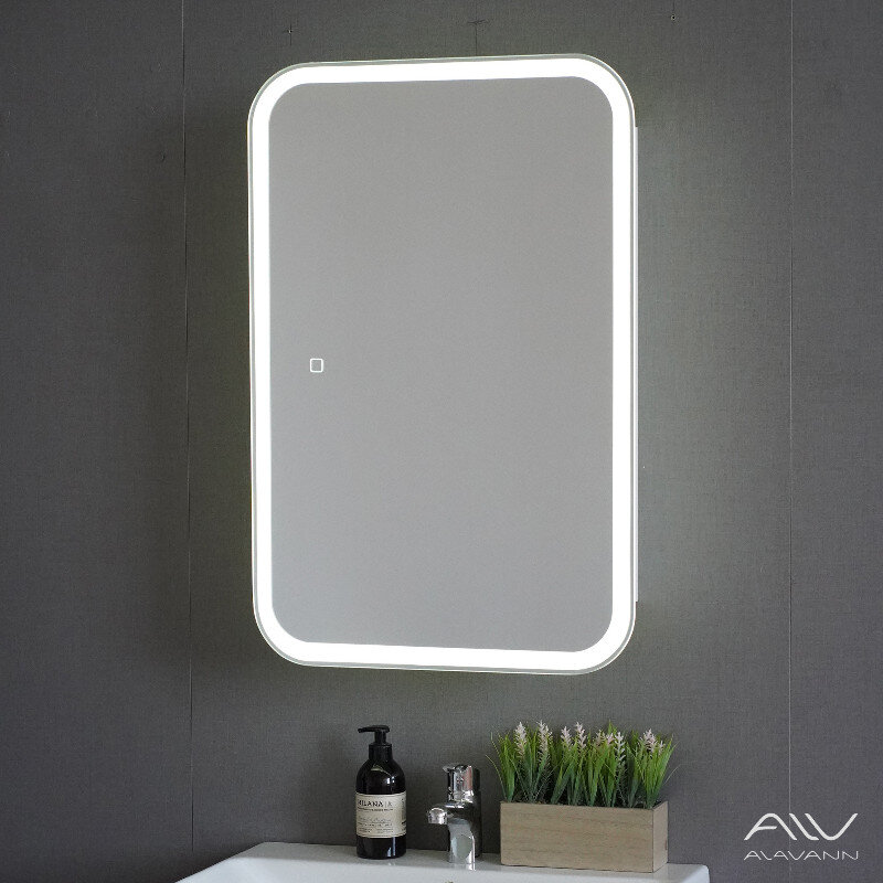 Изображение товара Зеркальный шкаф ALAVANN Cosmetic Light ALV1041001 с LED подсветкой, 60 см, белый