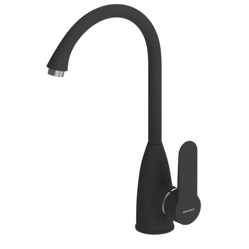 Изображение товара Полимерный смеситель для кухни Damixa Neptune DX408000300, черный матовый Изображение товара Полимерный смеситель для кухни Damixa Neptune DX408000300, черный матовый