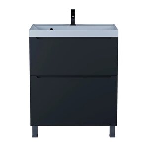 Изображение товара Тумба под раковину Uperwood Tanos 291120332, 70 см, 2 ящика, напольная, цвет черный матовый