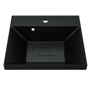 Изображение товара Раковина Uperwood Classic New RClassicNew50bg, 50 см, с декоративной крышкой слива, цвет черный