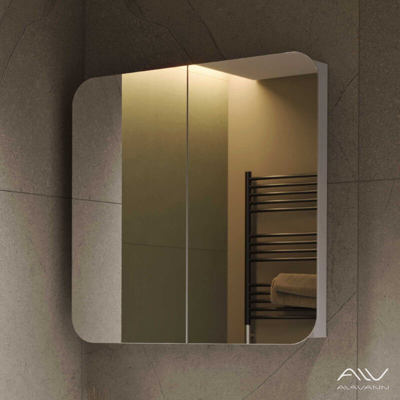 Изображение товара Зеркальный шкаф-стремянка Alavann ALV0727001 с приближением, белый