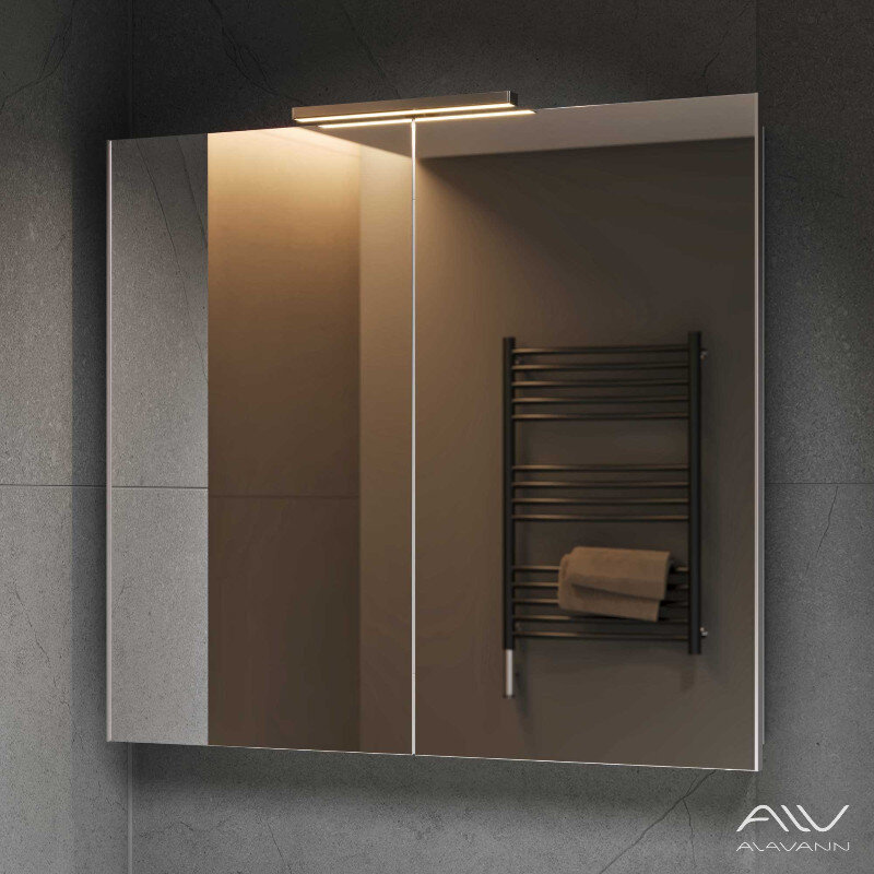 Изображение товара Зеркальный шкаф Alavann ALV0772001 с приближением, белый
