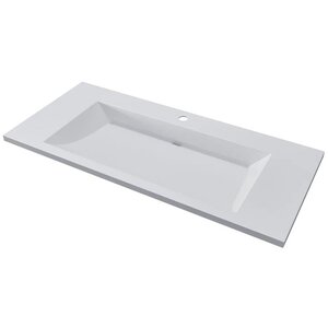 Изображение товара Раковина Uperwood Infinity 45383433000 100 см белая встроенная с щелевым сливом