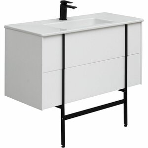 Изображение товара Подвесная тумба с раковиной Allen Brau Reality 100 см белый матовый