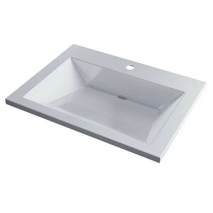 Изображение товара Раковина Uperwood Olivia 60 см с щелевым сливом белый глянец