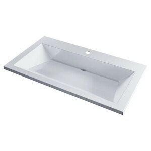 Изображение товара Раковина Uperwood Olivia ROlivia80wg 80 см с щелевым сливом белая из искусственного камня