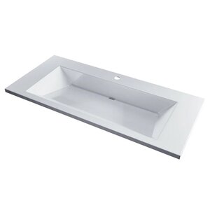 Изображение товара Раковина Uperwood Olivia ROlivia100wg, 100 см, с щелевым сливом, цвет белый