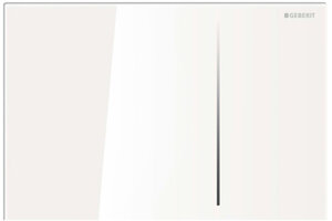 Изображение товара Клавиша смыва Geberit Sigma 70, 115.622.SI.1 (115.620.SI.1), пневматическая, белое стекло