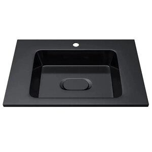 Изображение товара Раковина Uperwood Modul 29110202339, 65 см, с декоративной крышкой слива, цвет черный