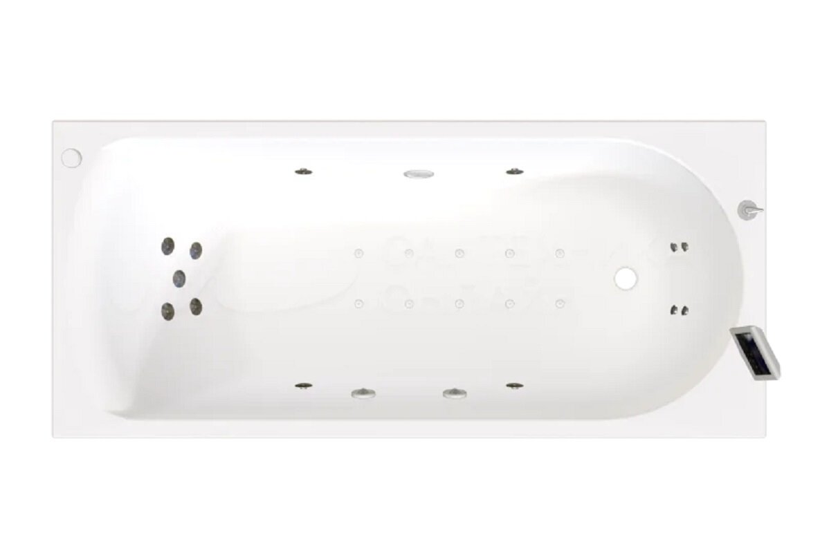 Изображение товара Гидромассажная ванна Радомир Николь 180x80 см с гидромассажем Люкс хром