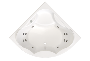 Изображение товара Акриловая угловая ванна Радомир Сандра 149х149 см с гидромассажем и аксессуарами