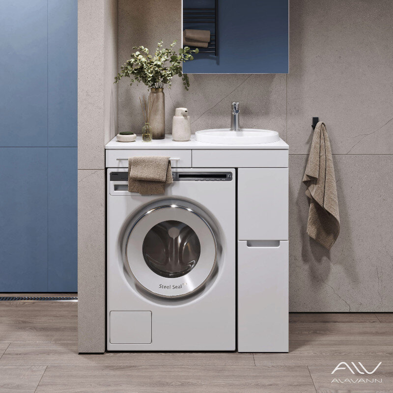 Изображение товара Тумба под раковину Alavann Cosmetic ALV0702001 24 см белая напольная для ванной комнаты