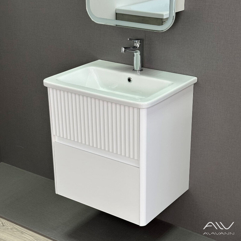 Изображение товара Тумба под раковину Alavann Wave ALV1117001, 60 см, подвесная, белый