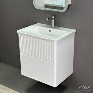 Изображение товара Тумба под раковину Alavann Wave ALV1117001, 60 см, подвесная, белый (СТ-8800-0600-00)