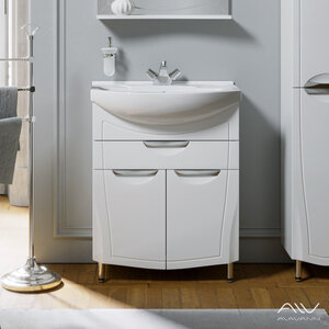 Изображение товара Тумба под раковину Alavann Monaco ALV0183001 65 см белая напольная