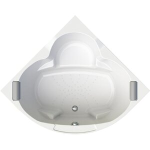 Изображение товара Гидромассажная ванна Радомир Сорренто 1-83-2-0-9-038, 140 x 140 см, рама-подставка, подголовник - 2 шт., фронтальный экран, сифон, слив-перелив автомат, гидромассаж Люкс хром КУ 500, белая