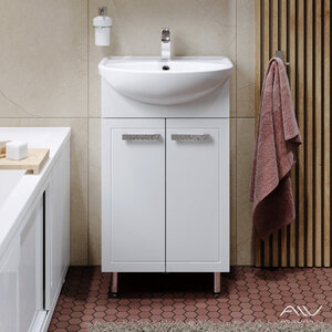 Изображение товара Тумба под раковину Vittoria ALV0672001 50 см белая напольная мебель