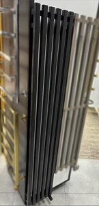 Изображение товара Дизайн-радиатор Secado Фонте 6 водяной, черный матовый, 28x180 см, 6 перекладин