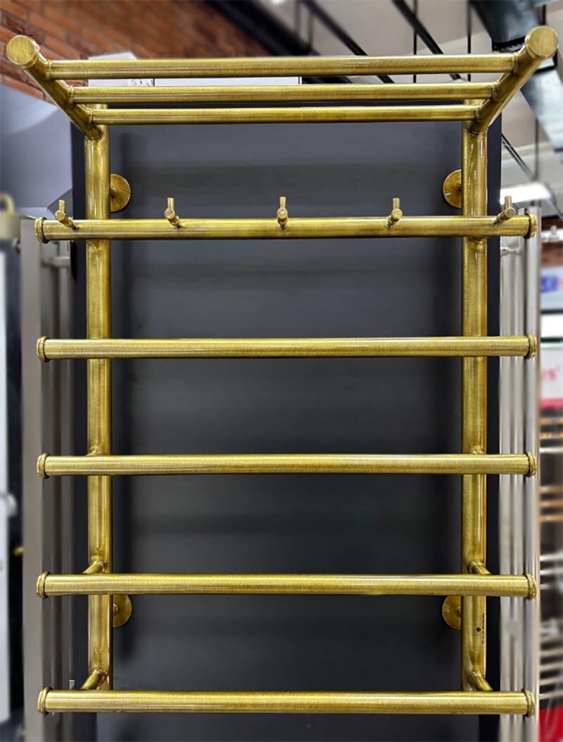 Изображение товара Полотенцесушитель водяной Secado Турин 1 КСП, ширина 60 см, высота 80 см, с полкой, цвет бронза