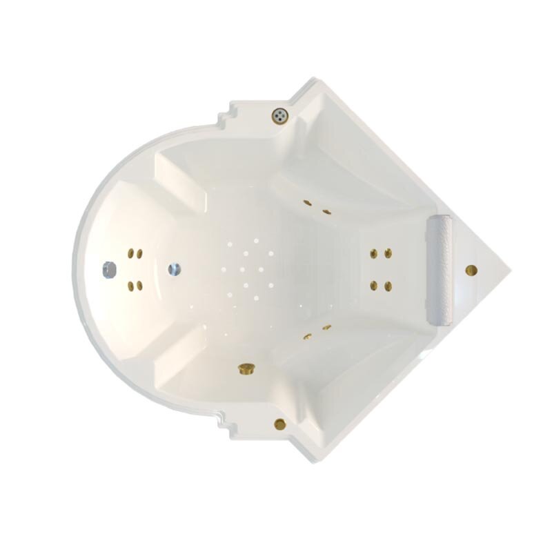 Изображение товара Акриловая ванна Монте-Карло-Gold 149x149 см с гидромассажем, угловая, отдельностоящая