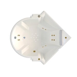 Изображение товара Акриловая ванна Fra Grande Монте-Карло-Gold 4-01-3-0-0-402, 149 x 149 см, рама-подставка, подголовник, комплект панелей, молдинг, слив-перелив автомат, 12 форсунок Релакс золото, контроллер 200, белая