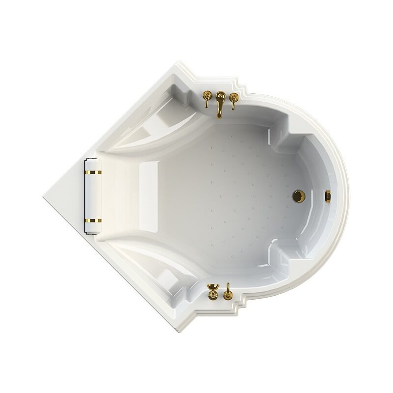 Изображение товара Акриловая ванна Fra Grande Монте-Карло 149x149 см с рамо-подставкой и подголовником