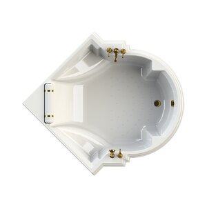 Изображение товара Акриловая ванна Fra Grande Монте-Карло 4-01-0-0-1-402, 149 x 149 см, рама-подставка, подголовник, комплект панелей, молдинг, белая