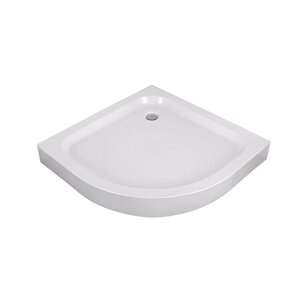 Изображение товара Душевой поддон Olive'S Mino 90x90 см четверть круга белый низкий пластиковый