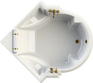 Изображение товара Акриловая ванна Fra Grande Монте-Карло 149x149 см с рамо-подставкой