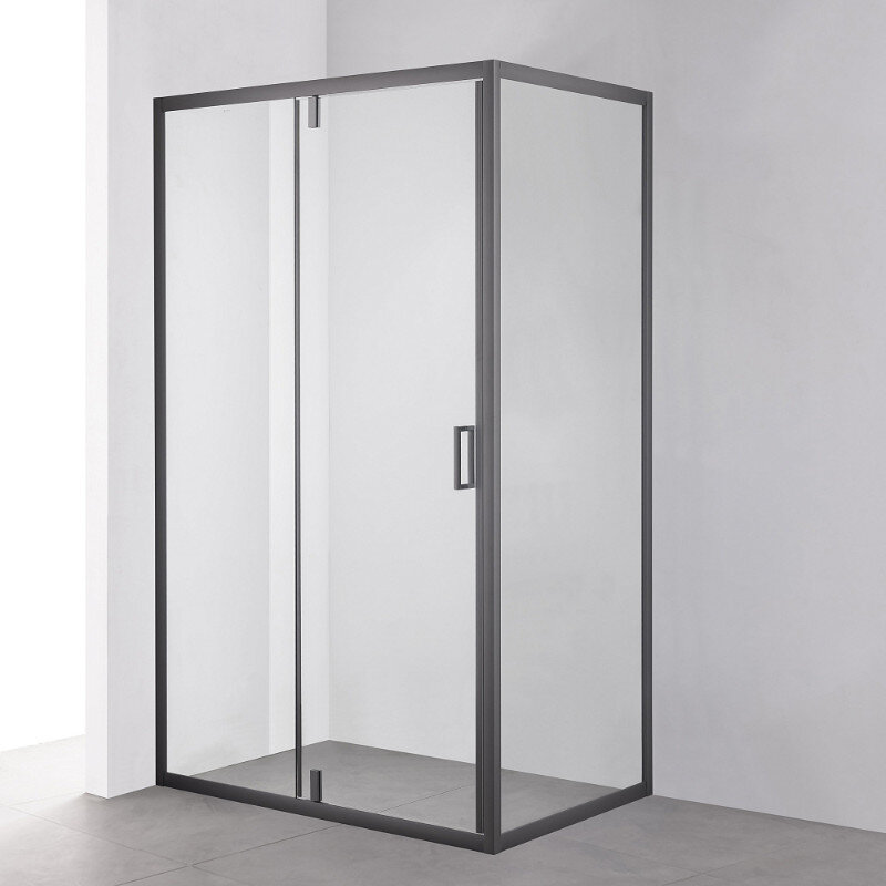 Изображение товара Душевой уголок Olive'S Duero DR-128CR-SW-GB 120x80 см прозрачное стекло черный матовый