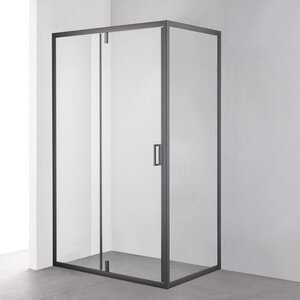 Изображение товара Душевой уголок Olive'S Duero DR-128CR-SW-GB 120x80 см прозрачное стекло черный матовый
