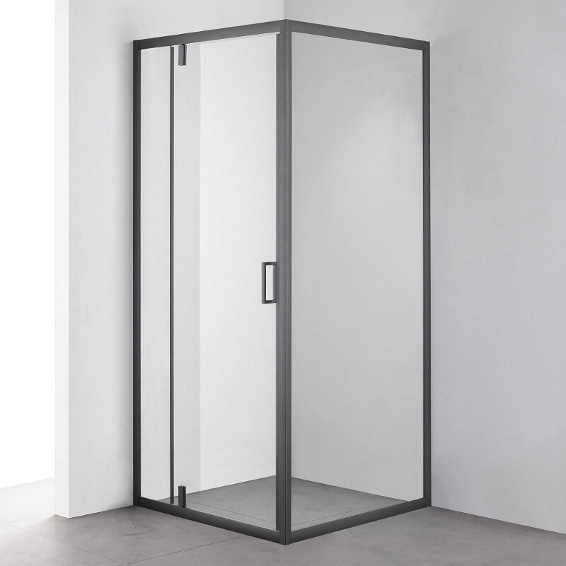 Изображение товара Душевой уголок Olive'S Duero DR-100CS-SW-GB с черным матовым профилем