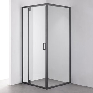 Изображение товара Душевой уголок Olive'S Duero DR-100CS-SW-GB с черным матовым профилем