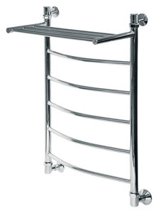 Изображение товара Полотенцесушитель водяной Ника Arc ЛД ВП 6-Cr, высота 80 см, ширина 60 см, с полочкой, цвет хром