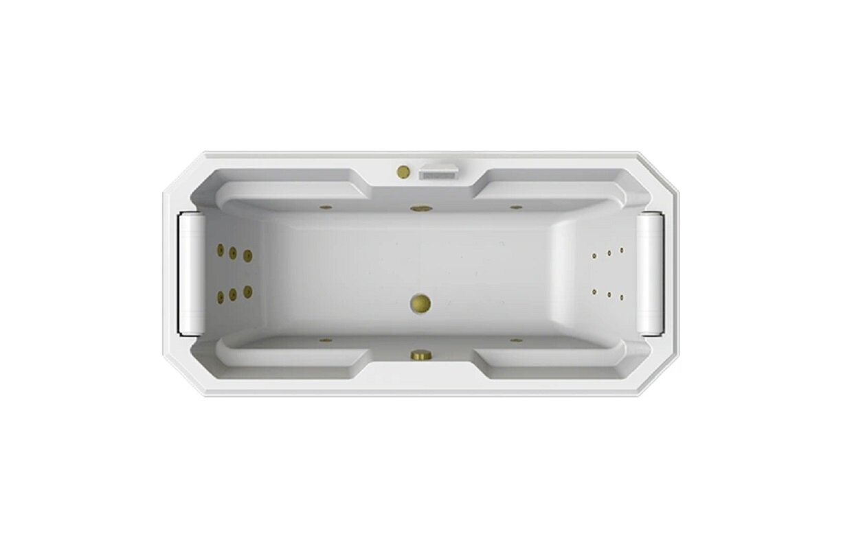 Изображение товара Акриловая ванна Fra Grande Фернандо-Bronze 190x90 см с гидромассажем и подголовниками