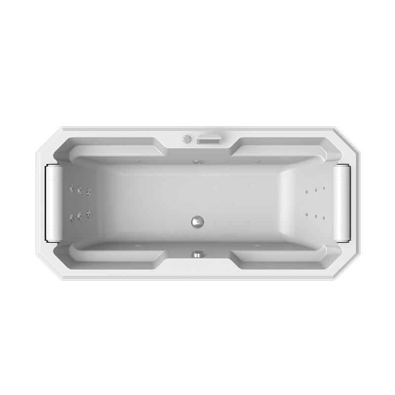Изображение товара Акриловая ванна Fra Grande Фернандо-Chrome 4-01-2-0-0-422, 190 x 90 см, рама-подставка на декоративных ножках, комплект панелей, подголовник - 2 шт., слив-перелив полуавтомат, 10 форсунок Релакс, 6 минифорсунок Релакс, контроллер 200, белая/хром