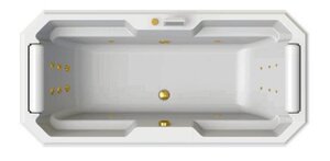 Изображение товара Акриловая ванна Fra Grande Фернандо-Gold 190x90 см гидромассаж отдельно стоящая