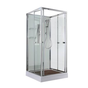 Изображение товара Душевая кабина AvaCan V2080N 78239, 80 x 80 см, без крыши, поддон низкий, стекло прозрачное, профиль хром