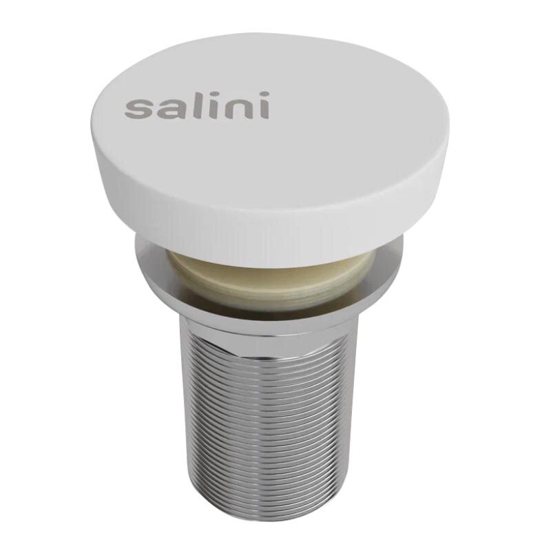 Изображение товара Донный клапан для раковин Salini S-Sense D 504 белый автоматический с переливом