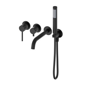 Изображение товара Смеситель для ванны и душа Oliveeka Y OL-889017-MB, с душевым гарнитуром, черный матовый