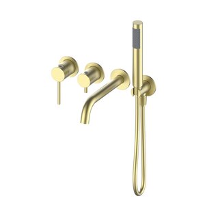 Изображение товара Смеситель для ванны и душа Oliveeka Y OL-889017-BG, с душевым гарнитуром, золото матовое