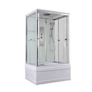 Изображение товара Душевая кабина AvaCan V5012 78253, 120 x 90 см, с крышей, высокий поддон, стекло прозрачное, профиль хром