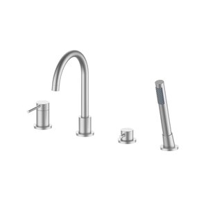 Изображение товара Смеситель Oliveeka Y OL-669017-BN на борт ванны, никель матовый