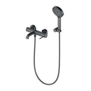Изображение товара Смеситель для ванны и душа Oliveeka Y OL-639017-BGM, с душевым гарнитуром, матовый оружейный металл