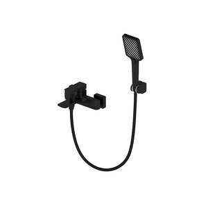 Изображение товара Смеситель для ванной и душа Oliveeka D OL-639003A-MB черный матовый с душевым гарнитуром