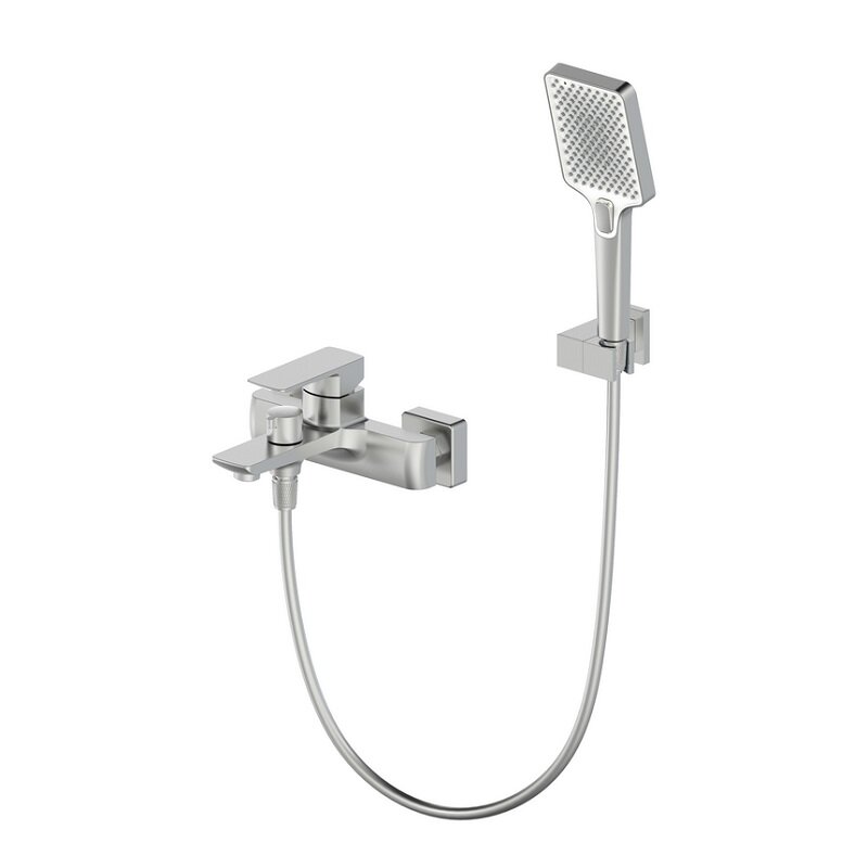 Изображение товара Смеситель для ванны и душа Oliveeka D OL-639003A-BN, с душевым гарнитуром, никель матовый