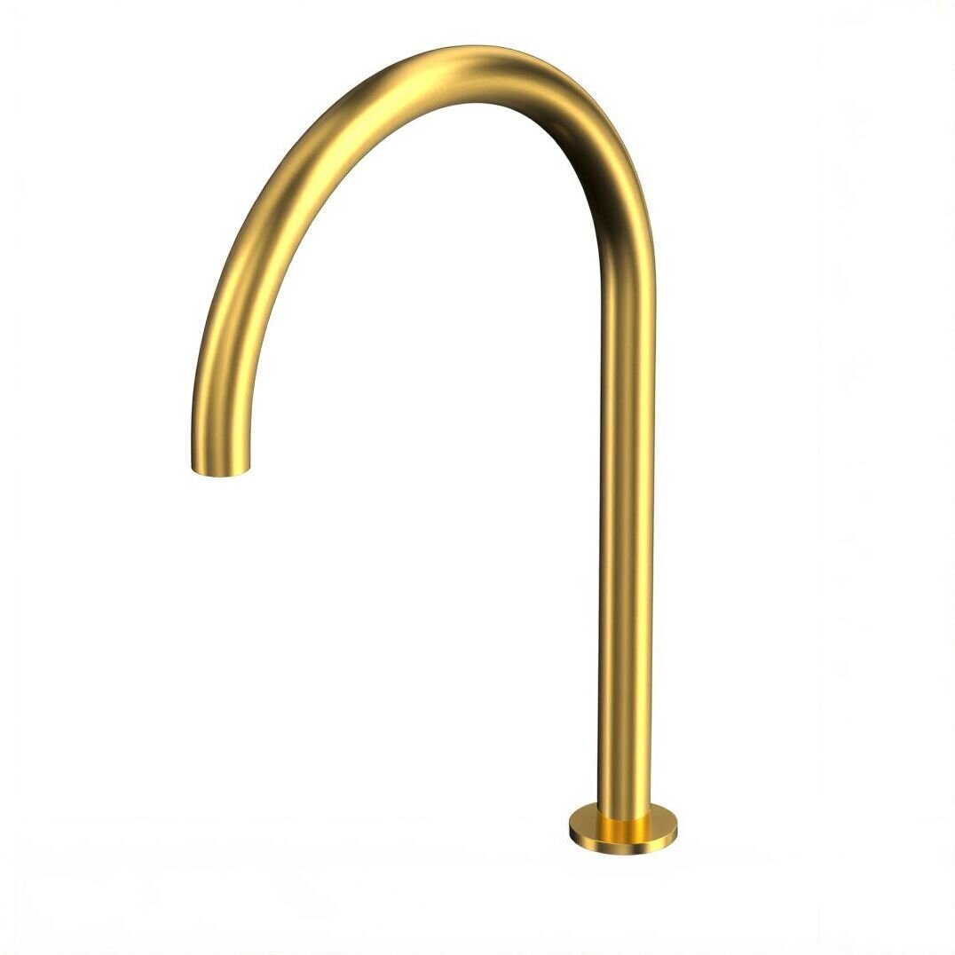 Изображение товара Излив Whitecross Y brushed gold с PVD покрытием 225 мм жироу
